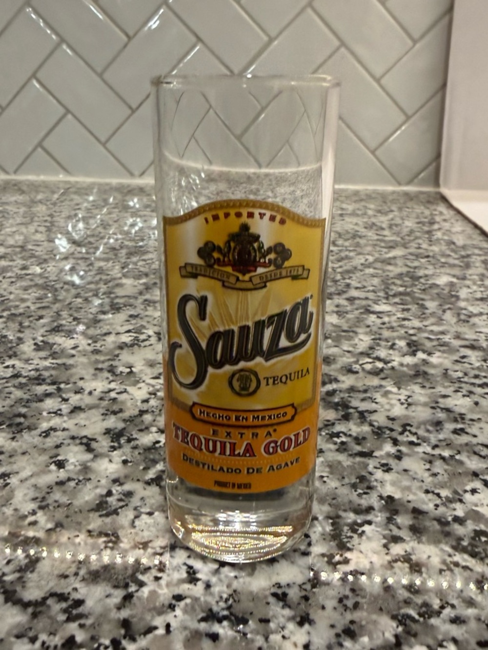 Sauza Tequila Tall Shooter or Shot Glass Vintage Collectible